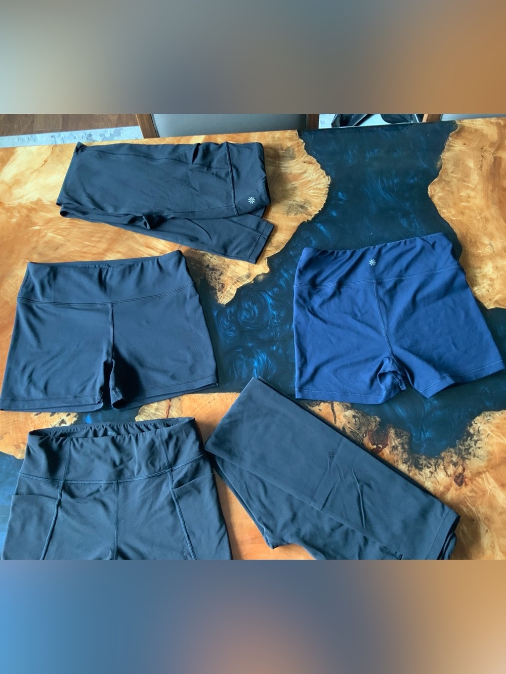 Athleta Black and Navy GIRL XXL/16 Active Leggings & Shorts Lot